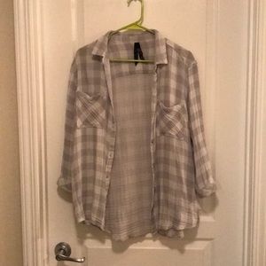 Seven7 Brand Plaid Button Down